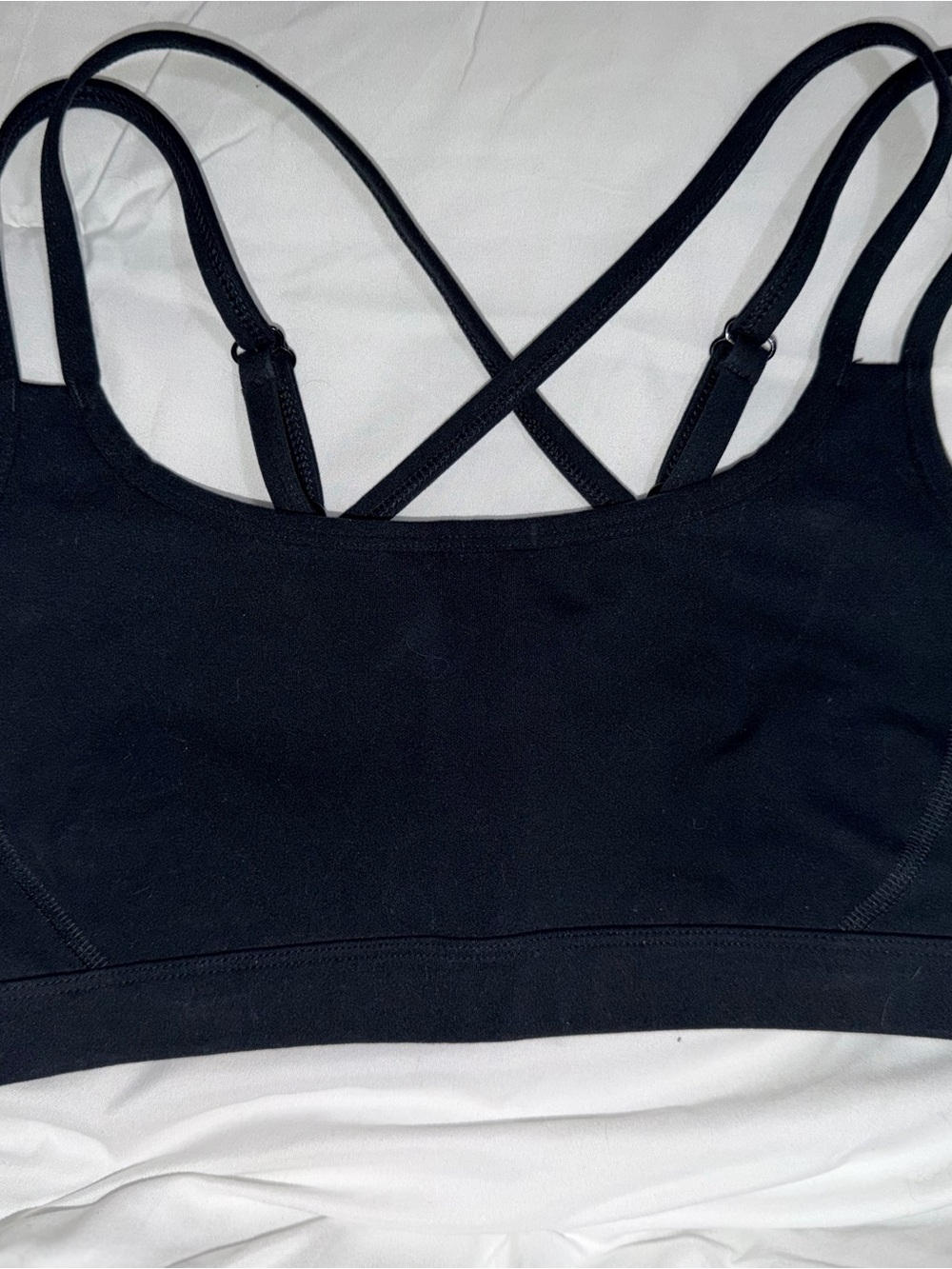 Beyond Yoga Black Strappy Sports Bra XS Low Impact Crisscross Back